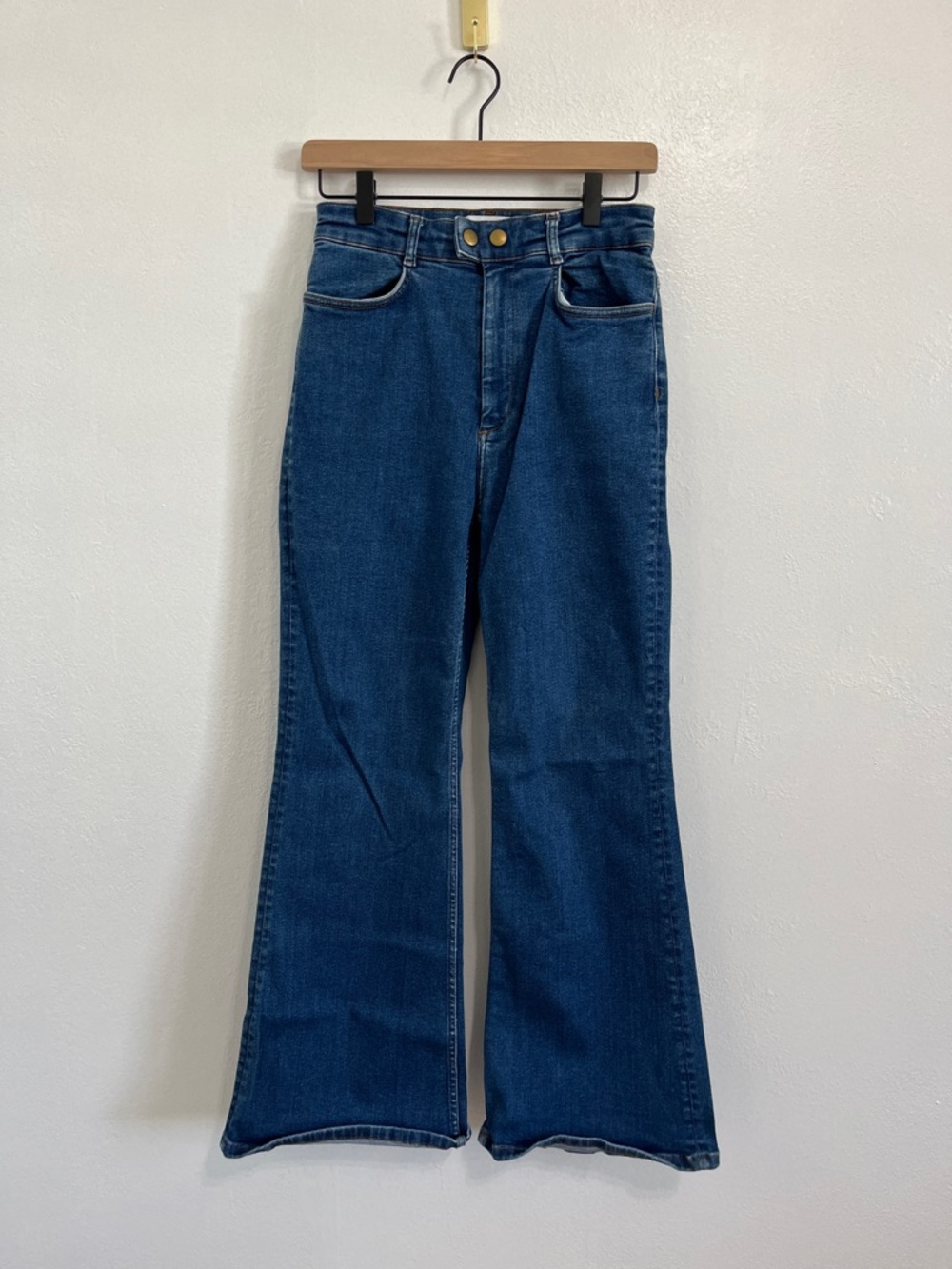 & Other Stories Medium Blue Wash High-Rise Flare Jeans Size 8